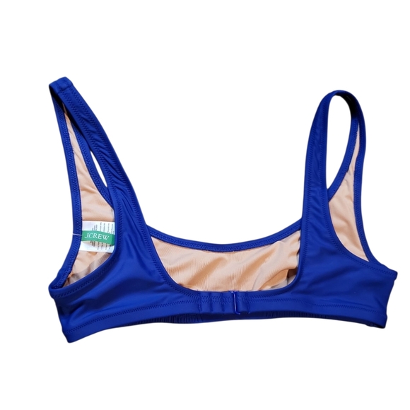 J. Crew Royal Blue Bralette Sporty Bikini Top NEW - Picture 2 of 3